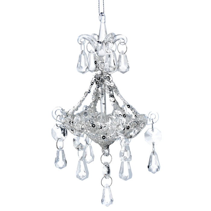 Christmas Hanging Decoration Glass Chandelier - Small