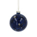 Christmas Dark Blue Marbled Glass Ball Gold Stars (6cm)