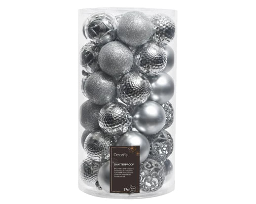 Hanging Christmas Baubles Silver (6cm)