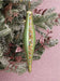 Christmas Hanging Matt Green Teardrop w Multi Sequin Stripes Decoration (18cm)