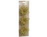 Flower Plastic on Clip Plastic Glitter Flower Light Gold (L.3cm x W.11cm x H.10cm)