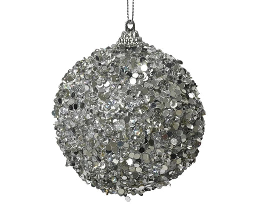 Bauble With Diamonds and Sequins (8 cm)