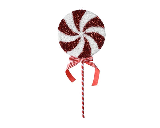 Christmas Lollipop Hanging Decoration Red, White ( L.3cm W.20cm H.48cm)