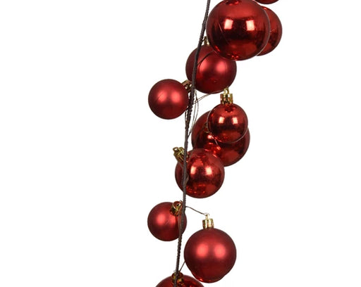 Christmas Bauble Garland Red (L.10cm x W.10cm x H.180cm)