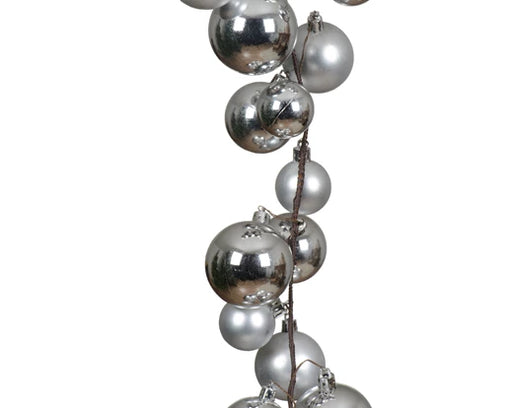 Christmas Bauble Garland Silver (L.10cm x W.10cm x H.180cm)