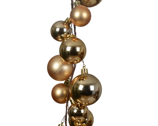 Christmas Bauble Garland Gold (L.10cm x W.10cm x H.180cm)