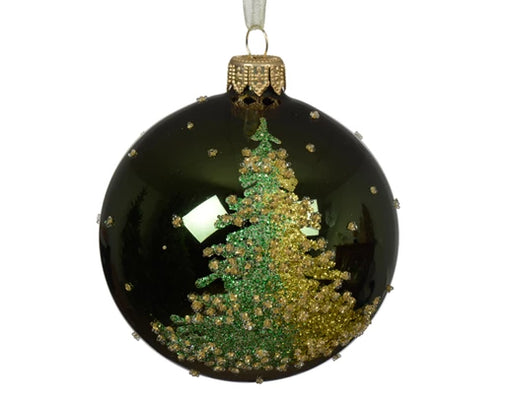 Hanging Bauble Christmas Decoration Tree Green (8cm)