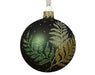 Hanging Christmas Bauble Glitter Fern Leaf (8cm)