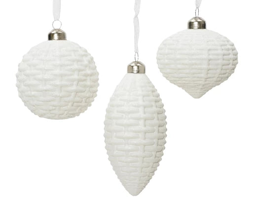 Bauble shaped in Onion, Pinecone or Olive Ornament (8 cm)