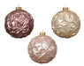 Hanging Christmas Bauble Pearl/ Blush Pink/ Pomegranete (12cm)