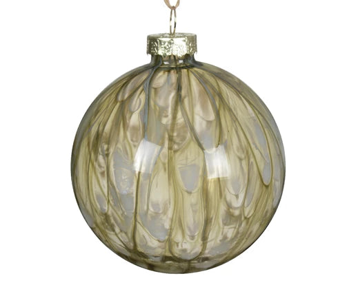 Hanging Christmas Bauble Glass Green (10cm)