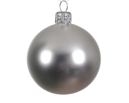 Bauble in Glossy Finish | Silver (8 cm)