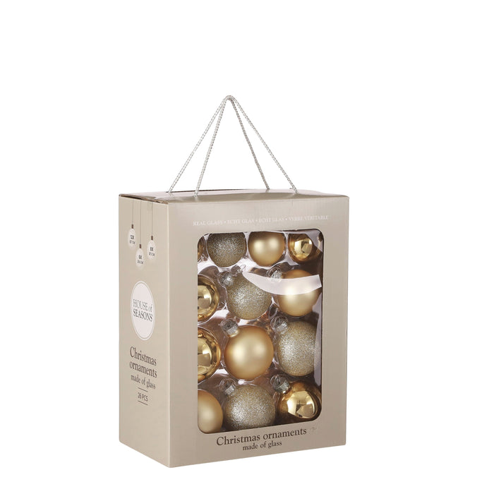 26 Piece Bauble set | Champagne (7 cm)