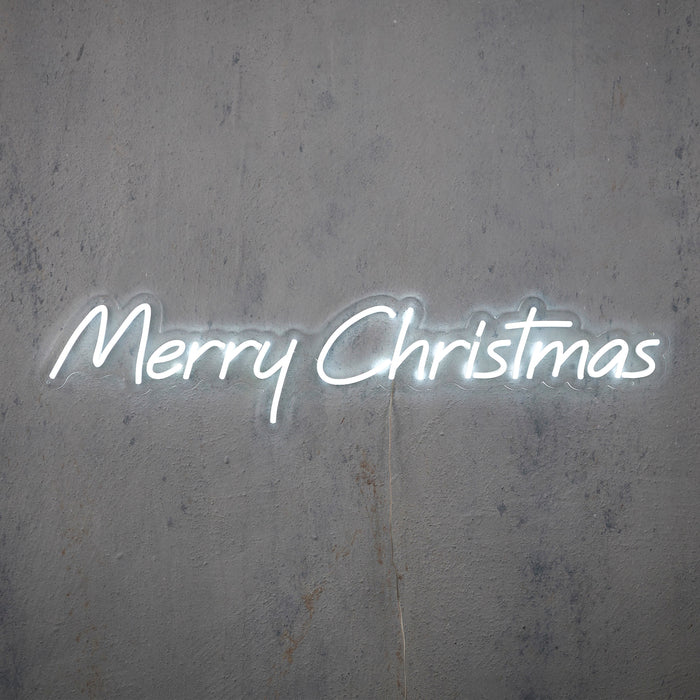 Merry christmas White Neon Sign (94x20cm)