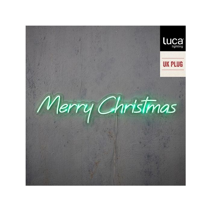 Neon Merry Christmas Light Green 300LED IP20 (l20xw94cm)