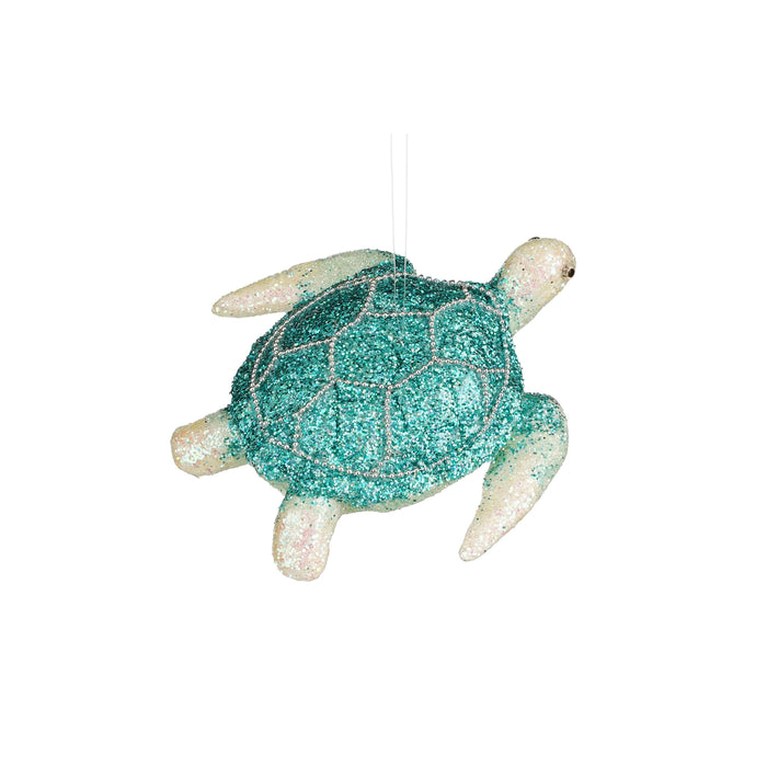 Christmas Hanging Turtle Decoration Blue (l20xw21xh6cm)