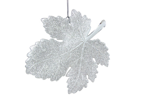 Christmas Hanging Iridescent Sparkling Acrylic Leaf 13cm