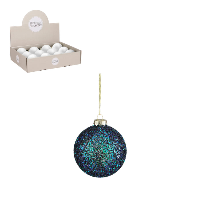 Christmas Hanging Bauble Dark Blue (8cm)