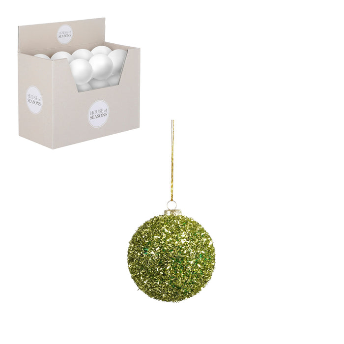 Christmas Hanging Bauble Shatterproof Green (d8cm)