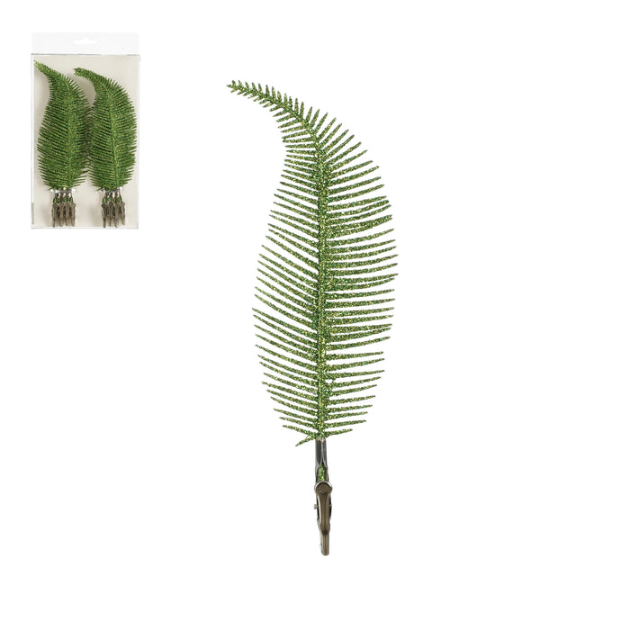 Christmas Fern Clip Green 8 Pieces (22cm)