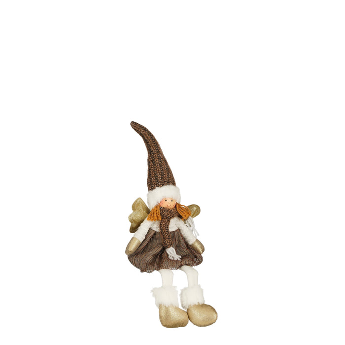 Plush Angel with Brown Hat (14 x 9 x 49cm)