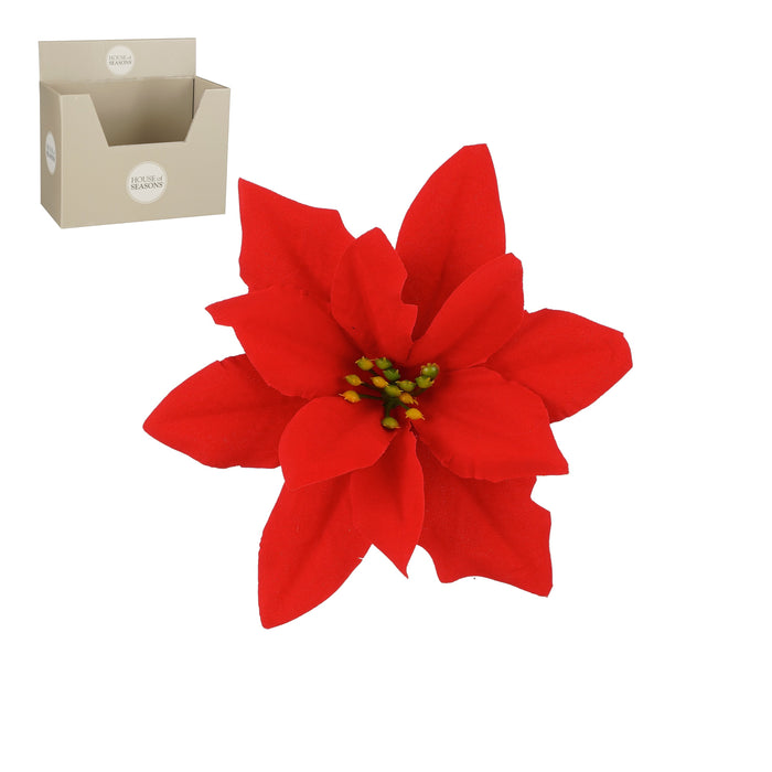 Christmas Poinsettia Clip Red (D16cm)