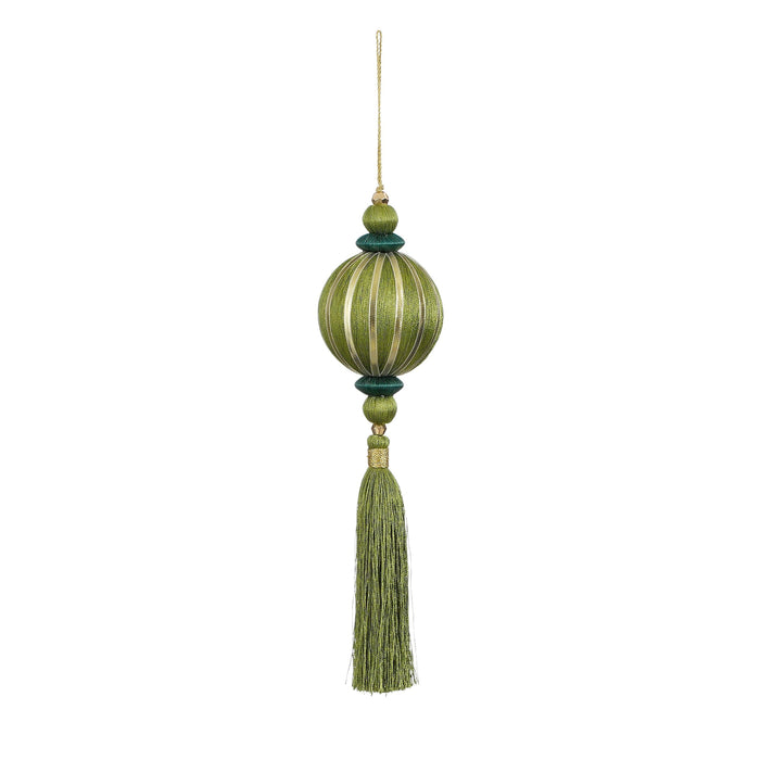 Christmas Hanging Green Tassel Decoration (28cm)