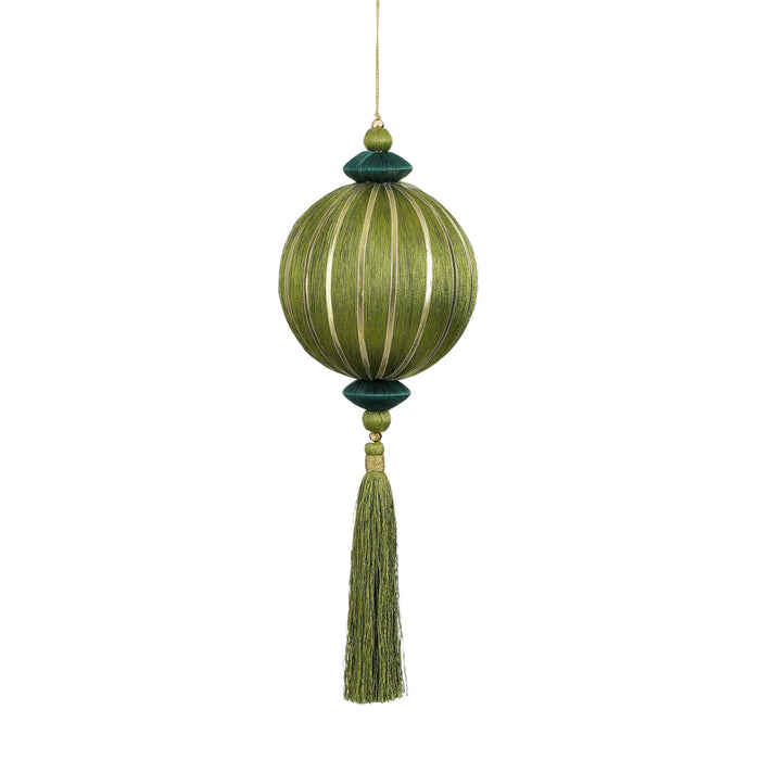 Christmas Hanging Green Tassel Decoration (38cm)