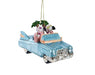 Christmas Hanging Decoration Glass Blue (L.6.7cm x W.13.6cm x H.7.8cm)