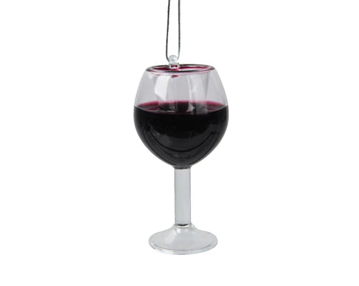 Christmas Red Wine Glass hanging Decoration (L.4.1cm W.4.1cm H.7.9cm)