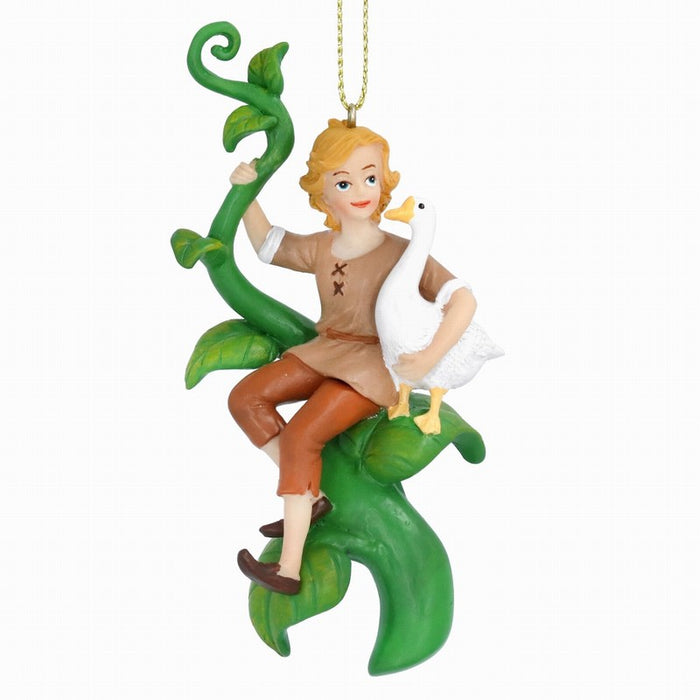 Christmas Hanging Green/Brown Resin Jack/Beanstalk/Goose 8cm