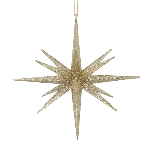 Christmas Hanging Gold Sparkle Bethlehem Star 20cm