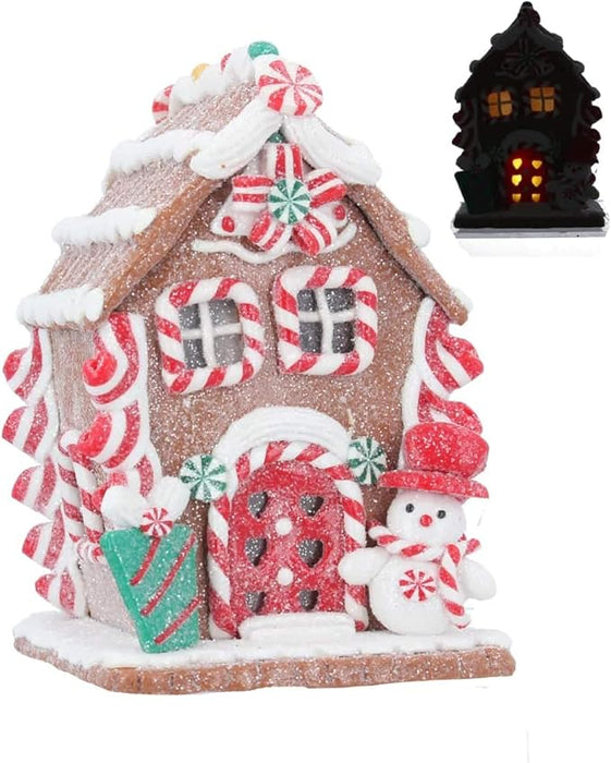 Christmas LED Gingerbread House Ornament Battery Operated