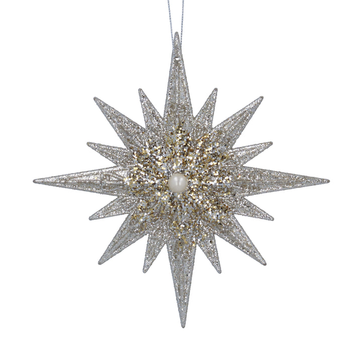 Christmas Hanging Gold/Silver Sparkle/Acrylic Bethlehem Star 