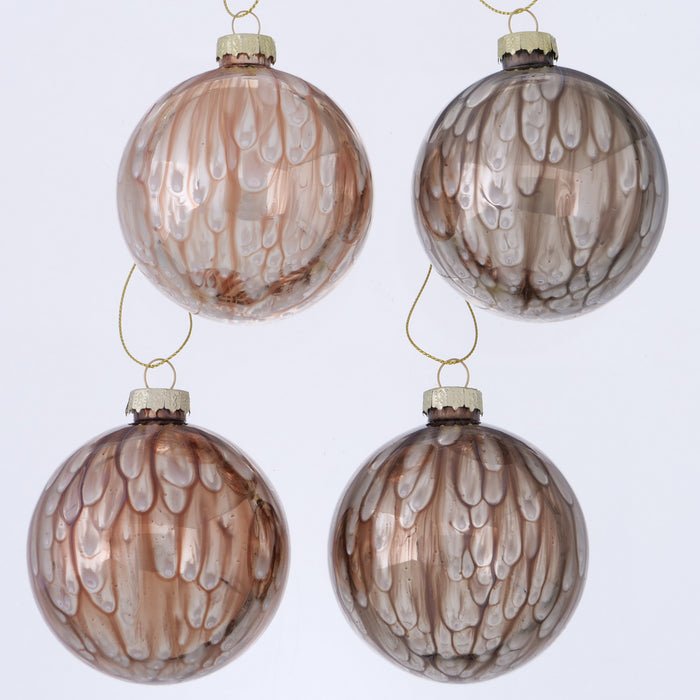 Christmas Bauble Glass Gold 8cm