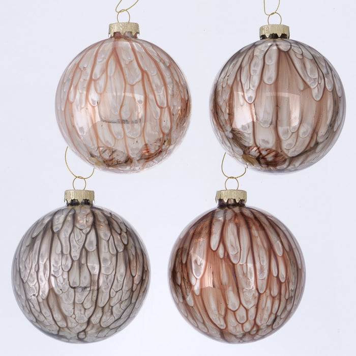 Christmas Bauble Glass Gold 10cm