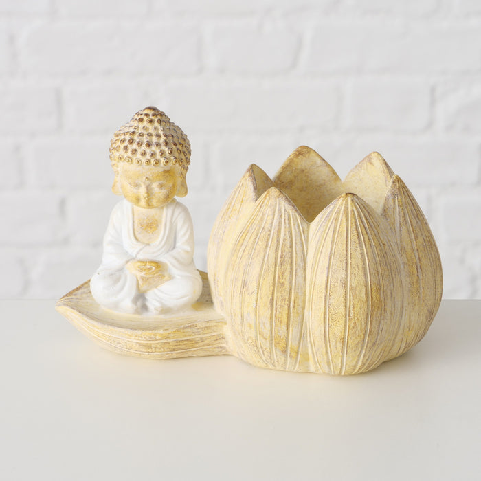 Buddha Tealight Holder Lotus 8cm