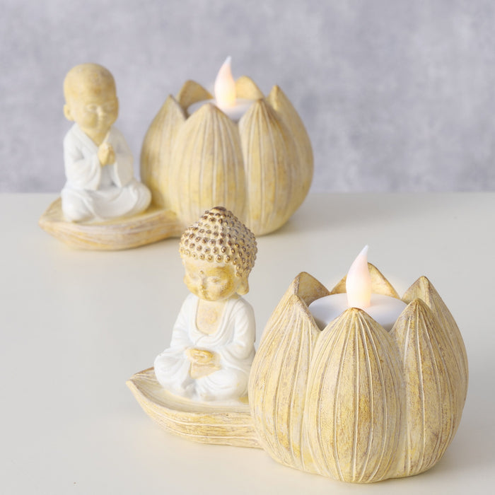 Buddha Tealight Holder Lotus 8cm