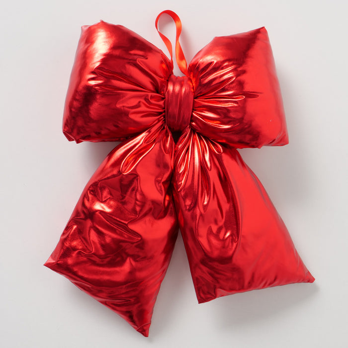 Christmas Bow Metallic Red 30cm