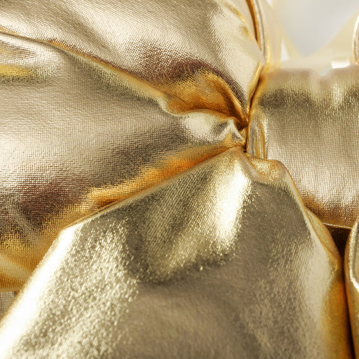 Christmas Bow Metallic Gold 39cm