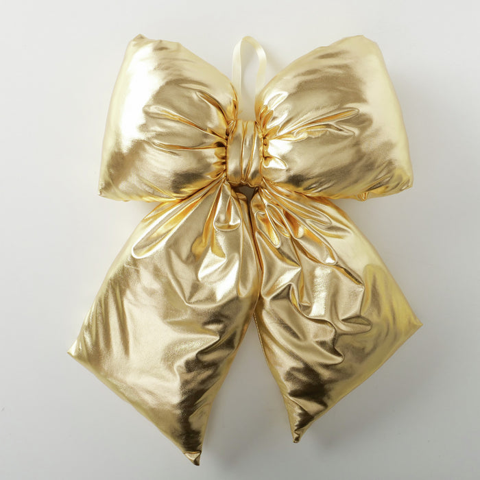 Christmas Bow Metallic Gold 60cm