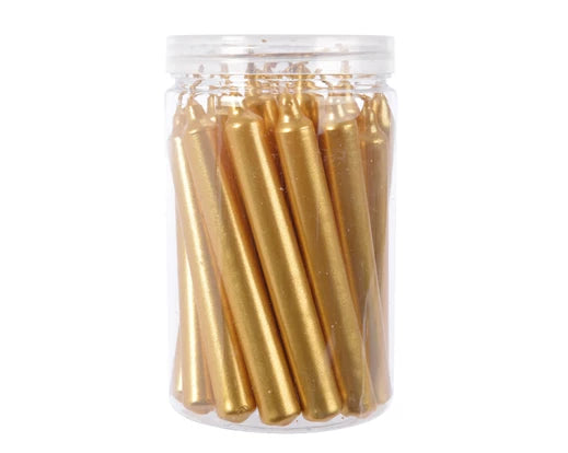 Mini Dinner Candles | Metallic Gold (1.3 cm)