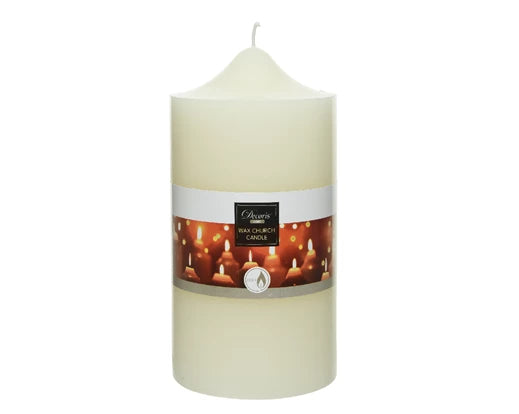 Christmas Church Candle Ivory Wax (20x10cm)