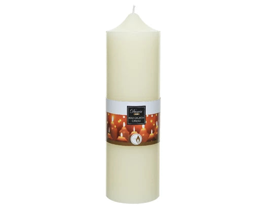 Christmas Church Candle Ivory Wax (25x7.5 cm)