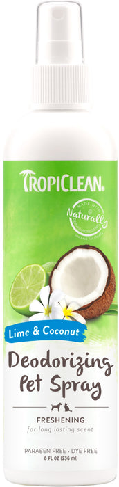 TROPICLEAN Deodorizing Pet Spray, Lime & Coconut, 8 fl oz (236 ml)