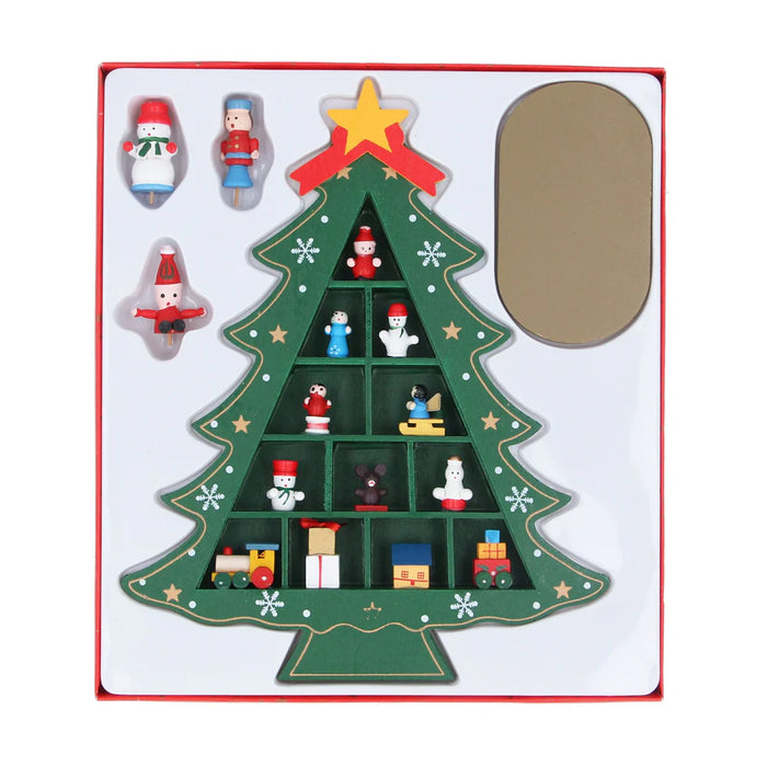 Christmas Tree Cabinet with Ornaments Wood