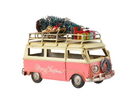 Traveling Van With Christmas Tree, Cane and Sleigh (12x7.5 cm)