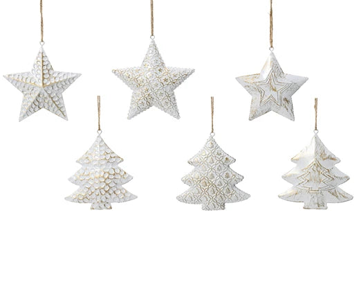 Christmas Hanging Decoration in Tree & Star Shape (14x10 cm)