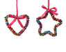 Hanging Christmas Decoration MultiColour Heart/Star ( L.3cm H.1cm)