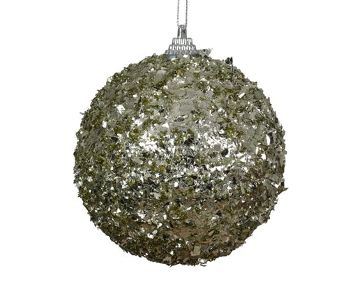 Christmas Hanging Bauble Sequin Green (10cm)